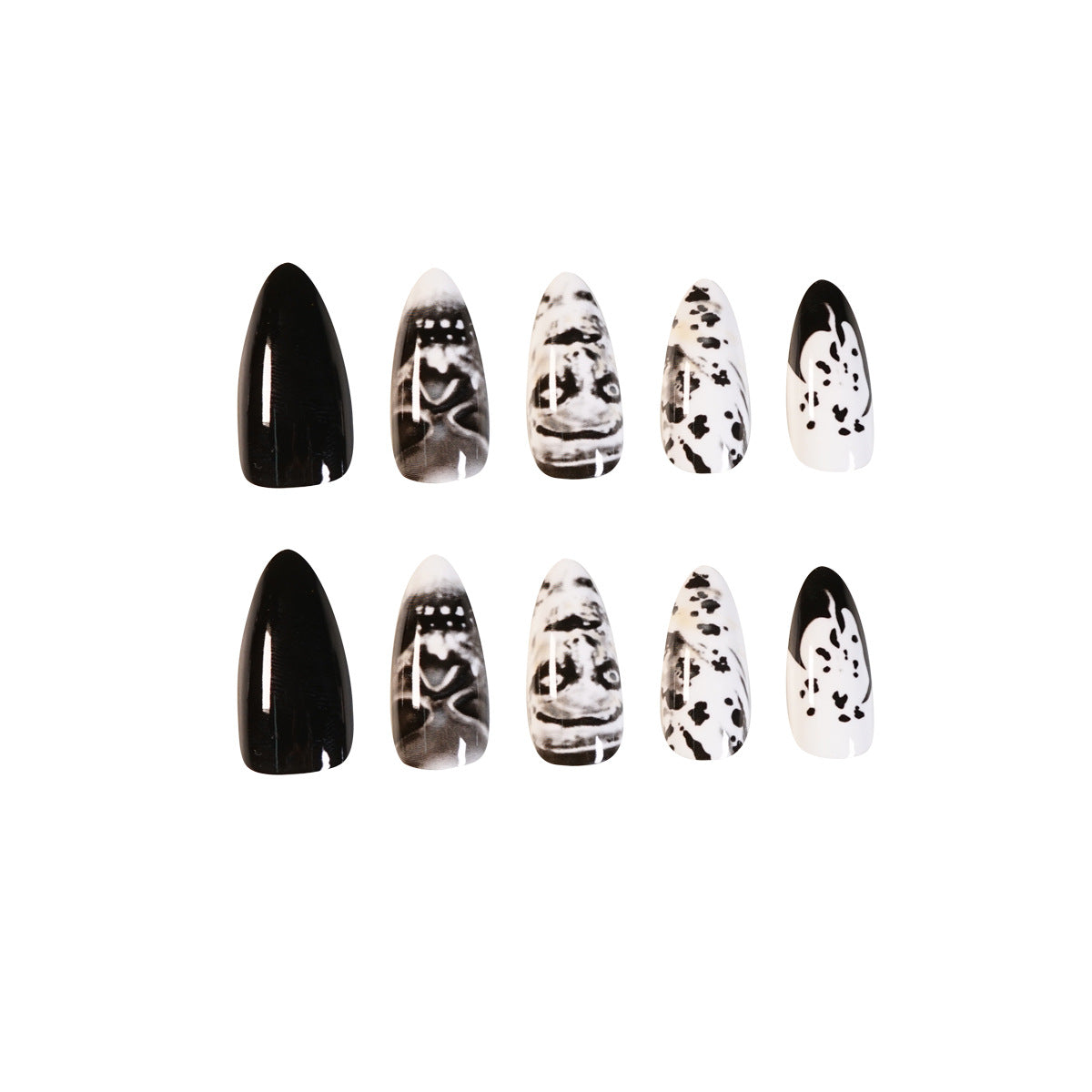 Star-studded Style — Black Star Wearable Fake Nail Patch