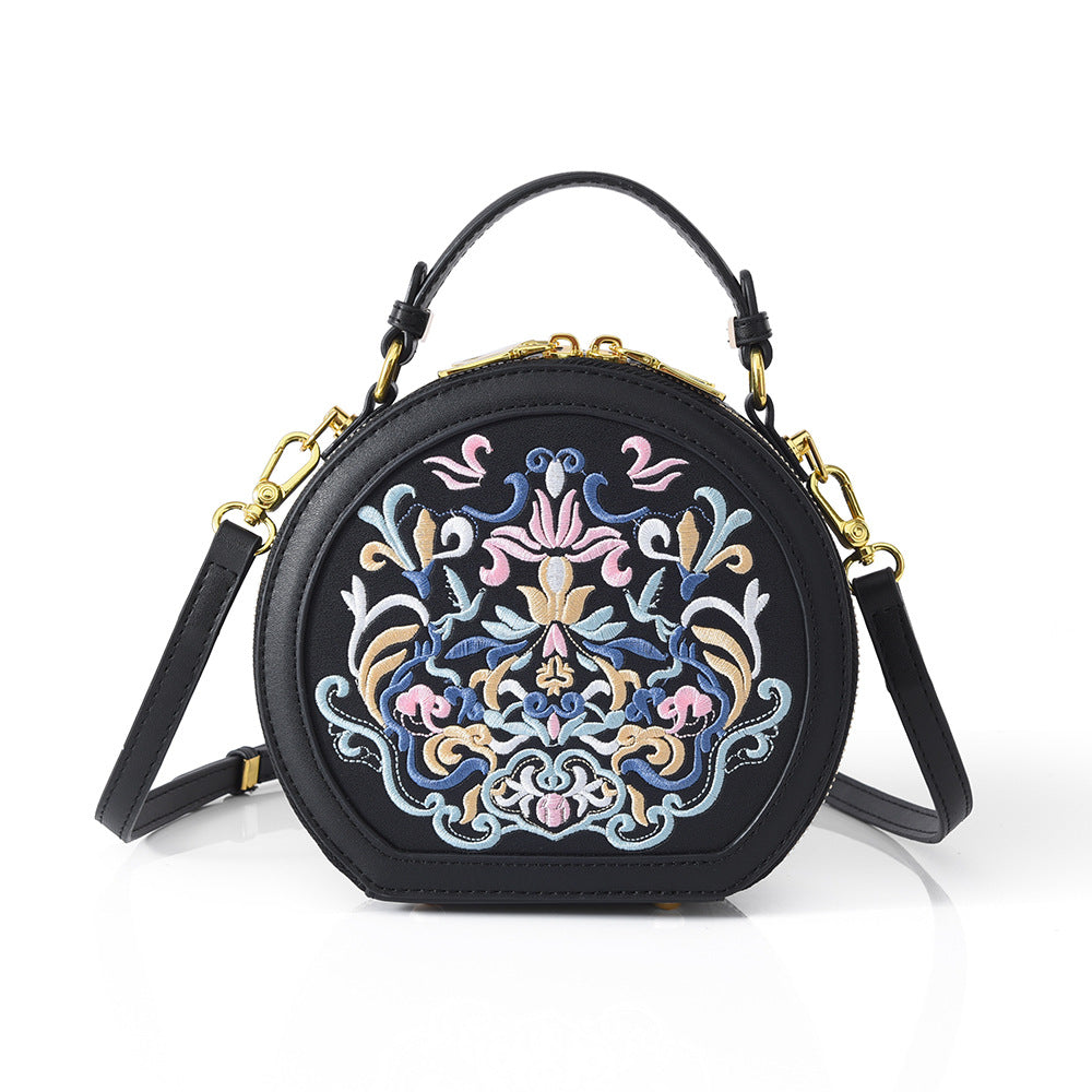 Round & Refined — Literary National Style Crossbody Bag