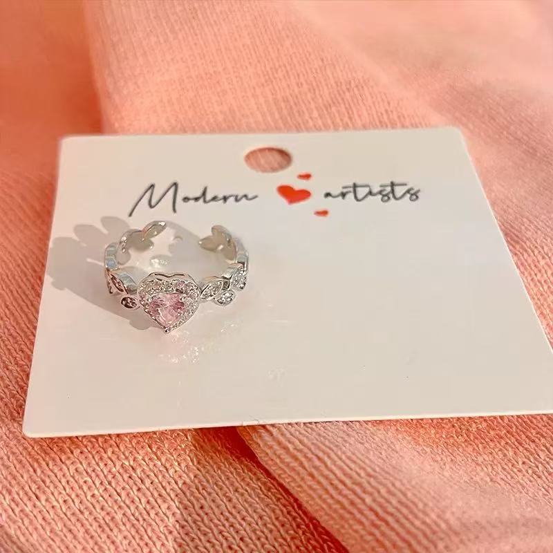 Heart's Desire — Romantic Zircon Couple Ring