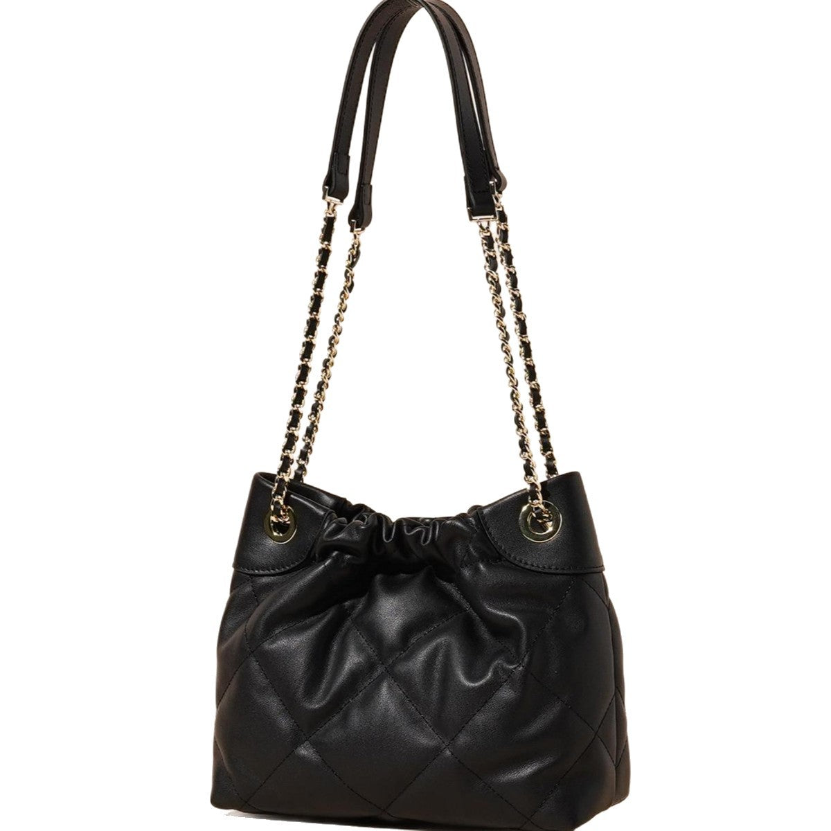 Chain of Command — Genuine Leather Pleated Crossbody with Chain