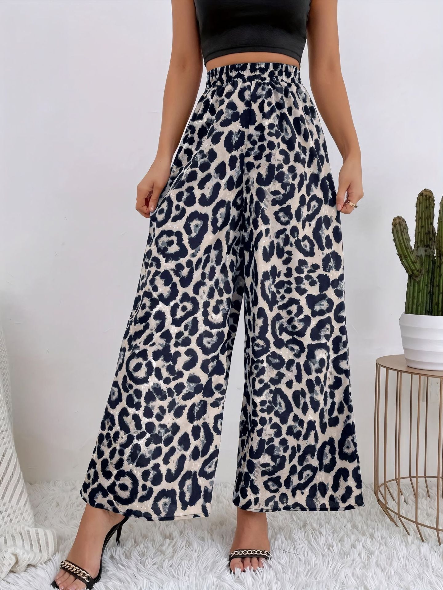 Waist Woes No More — Elastic-Waist Casual Wide-Leg Pants