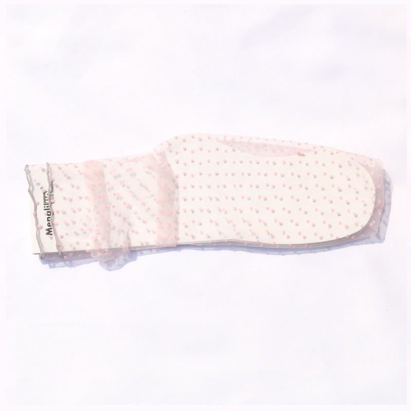Fairy Tale Toes — Delicate Mesh Polka-Dot Glass Stockings