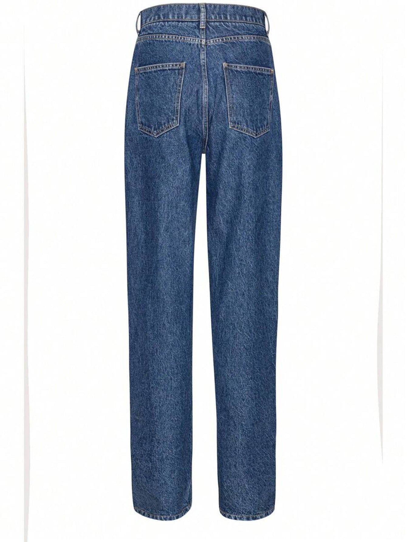 Slit Happens — Button-Front Straight-Leg Slit Jeans