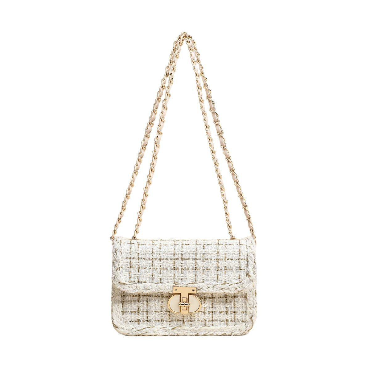 Square Deal Bag — Small Square Crossbody with Chain Detail