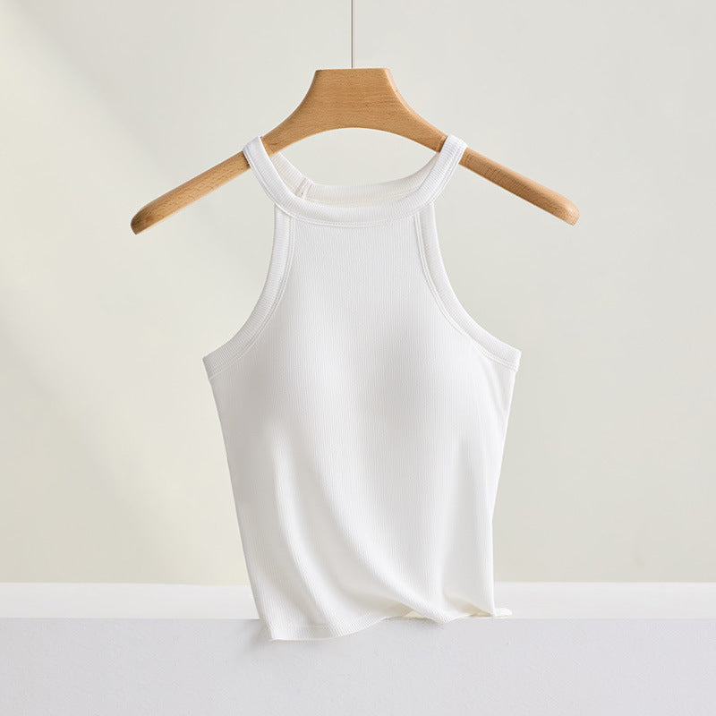 Cup-tivating Comfort — Women's Cami with Built-in Chest Pads