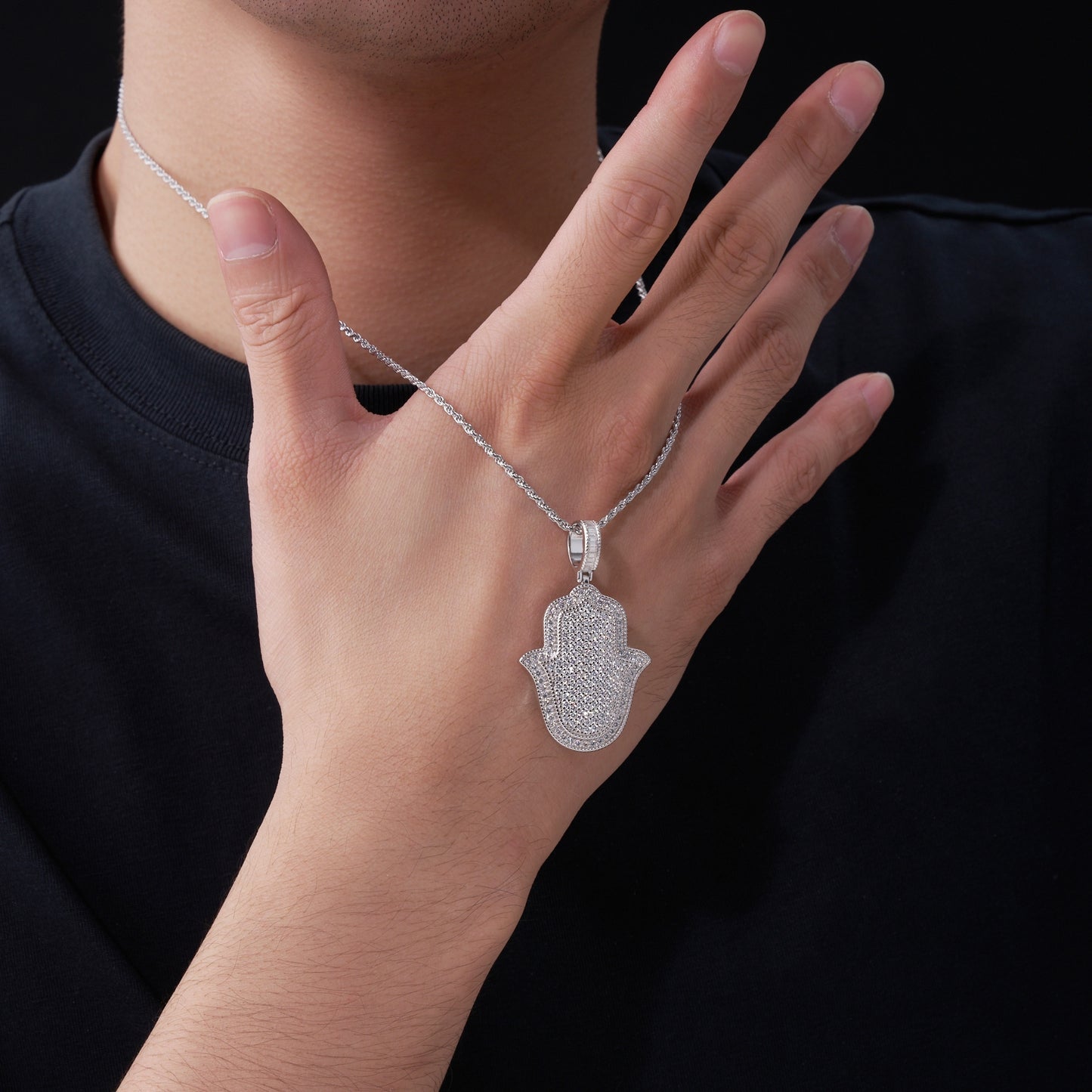 Dazzle Duo — S925 Platinum Plated Moissanite Necklace Set