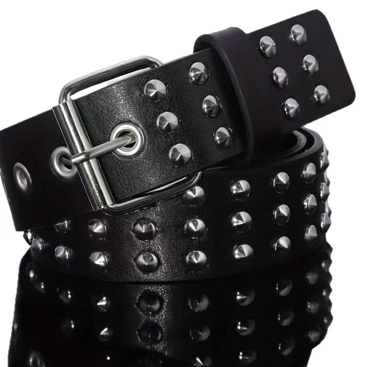 Stud-muffin Style — Gothic Studded Belt (3 Rows)