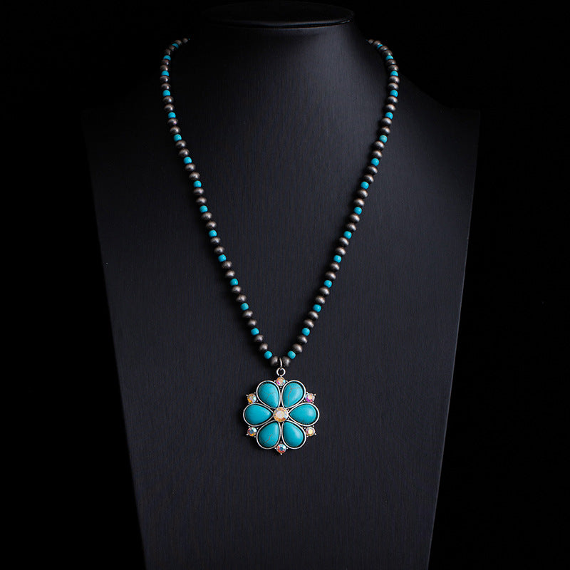 Turquoise Trails — Retro Ethnic Style Necklace