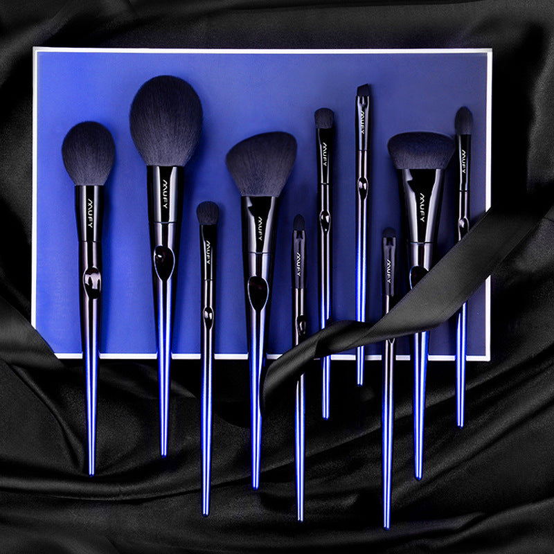 Brushstroke Bliss — 10-Piece Blue Makeup Brush Set