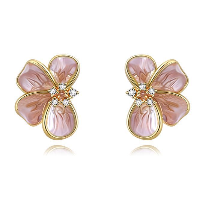 Floral Fancy — S925 Drop-Glaze Flower Earrings