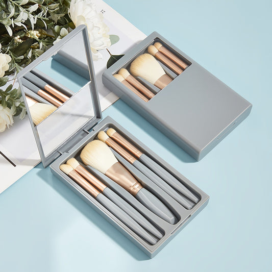 Mirror, Mirror — 5pc Travel Brush Set with Compact