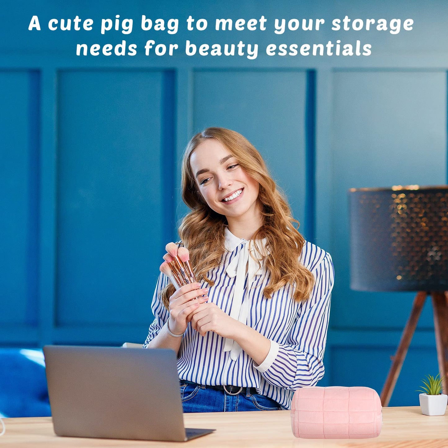Check Mate — Large Checkered Travel Cosmetic Bag