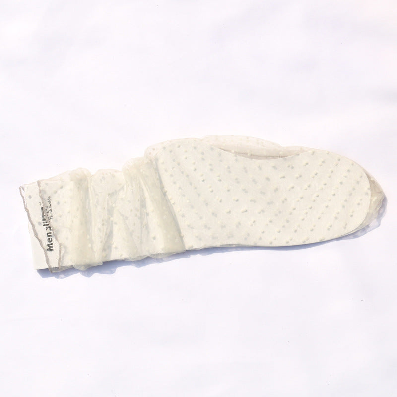 Fairy Tale Toes — Delicate Mesh Polka-Dot Glass Stockings