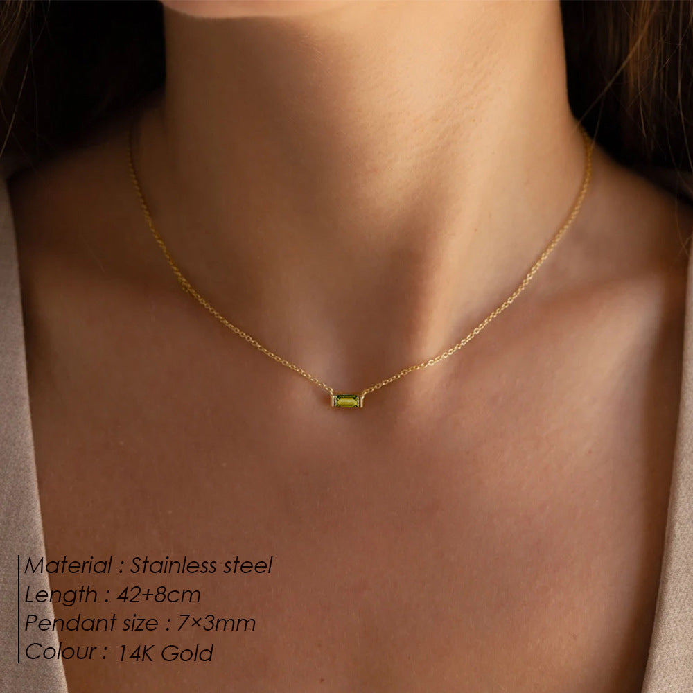 December Delight — 18K Gold-Plated Layered Choker with Birthstone