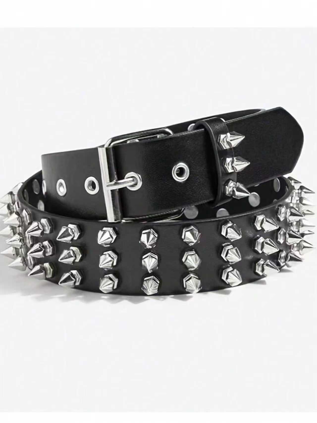 Stud-muffin Style — Gothic Studded Belt (3 Rows)