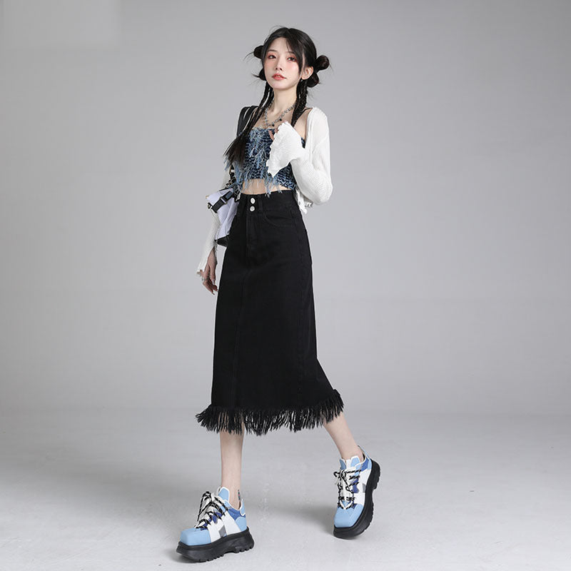 Skirt the Rules — New Tummy-Control Loose-Fit Denim Skirt