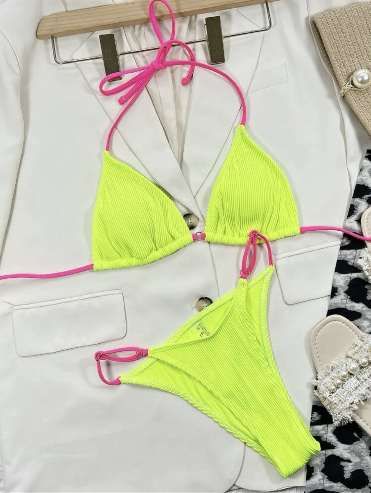 Velvet Crush — Luxurious Velvet Plaid Bikini Set