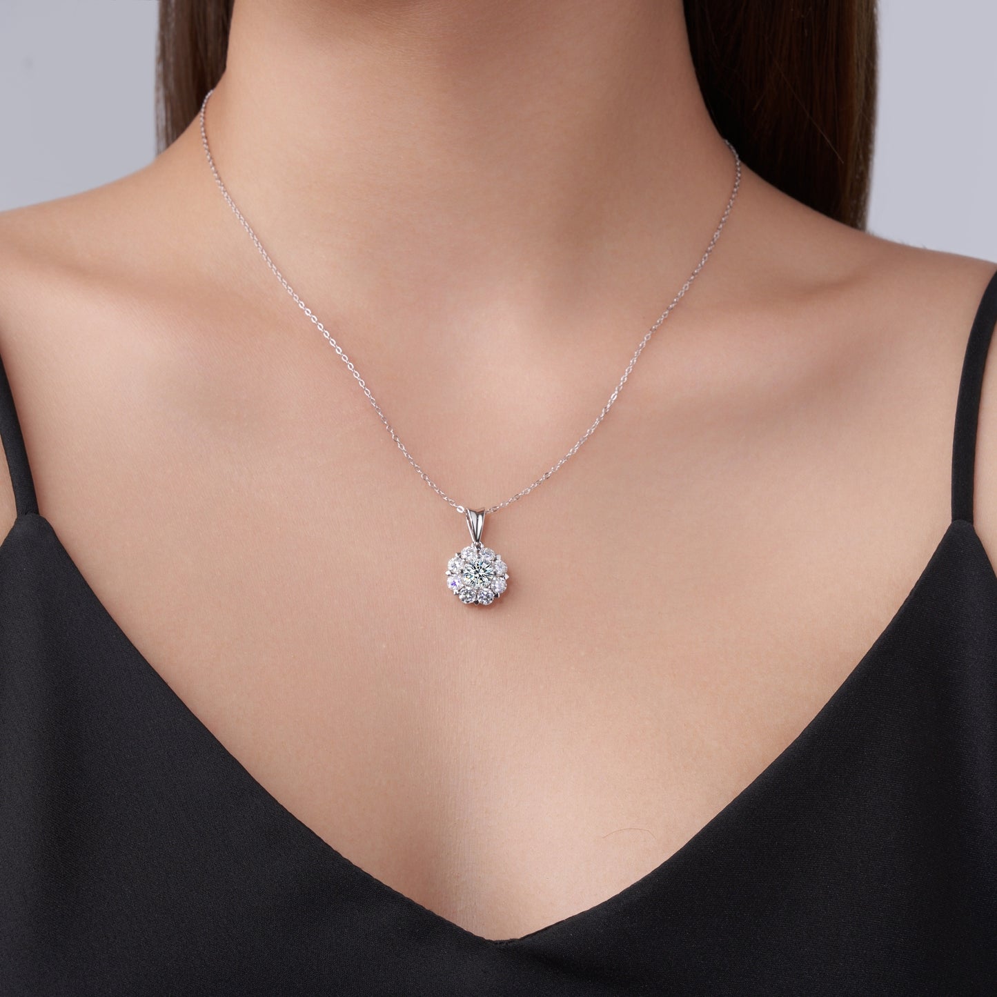 Morganite Marvel — 1 Carat Morganite Pendant, Platinum Plated S925 Silver