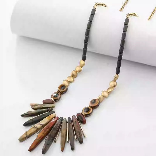 Geo-gorgeous Gems — Bohemian Natural Stone Necklace
