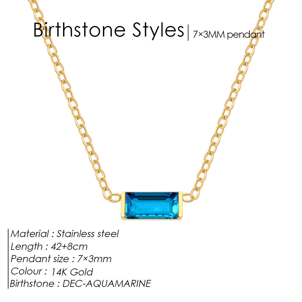 December Delight — 18K Gold-Plated Layered Choker with Birthstone