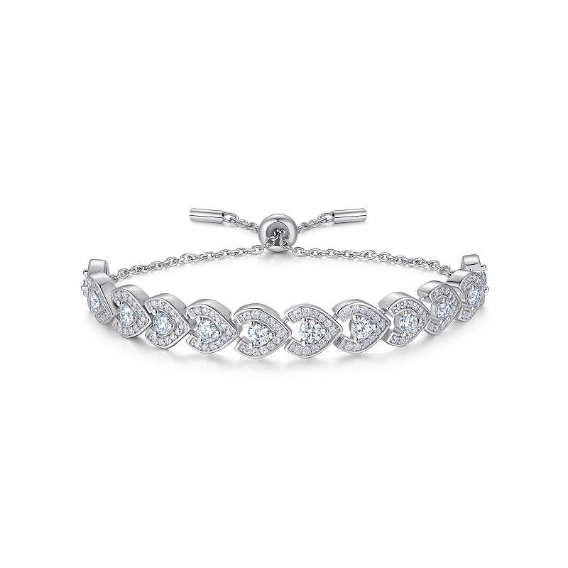 Wrist Radiance — S925 Platinum Plated Moissanite Bracelet