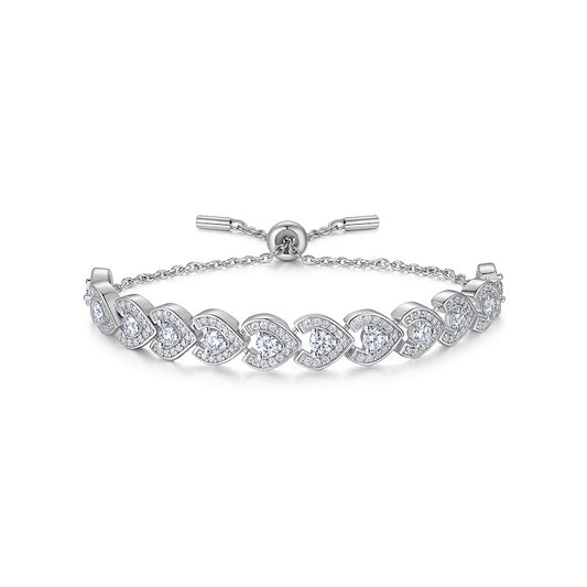Wrist Radiance — S925 Platinum Plated Moissanite Bracelet