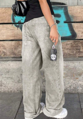 The High & Mighty — Loose Straight High-Waisted Wide-Leg Pants