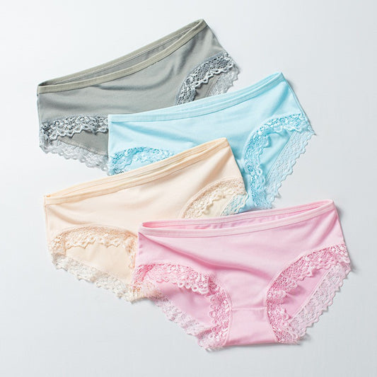 Lace Embrace — Women's Solid Edge Lace Underwear
