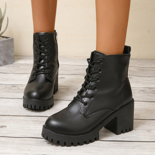 Chunky Charm — British-Style Chunky-Soled Ankle Boots