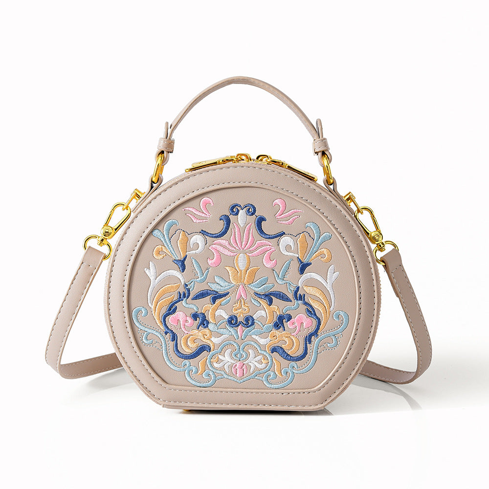 Round & Refined — Literary National Style Crossbody Bag