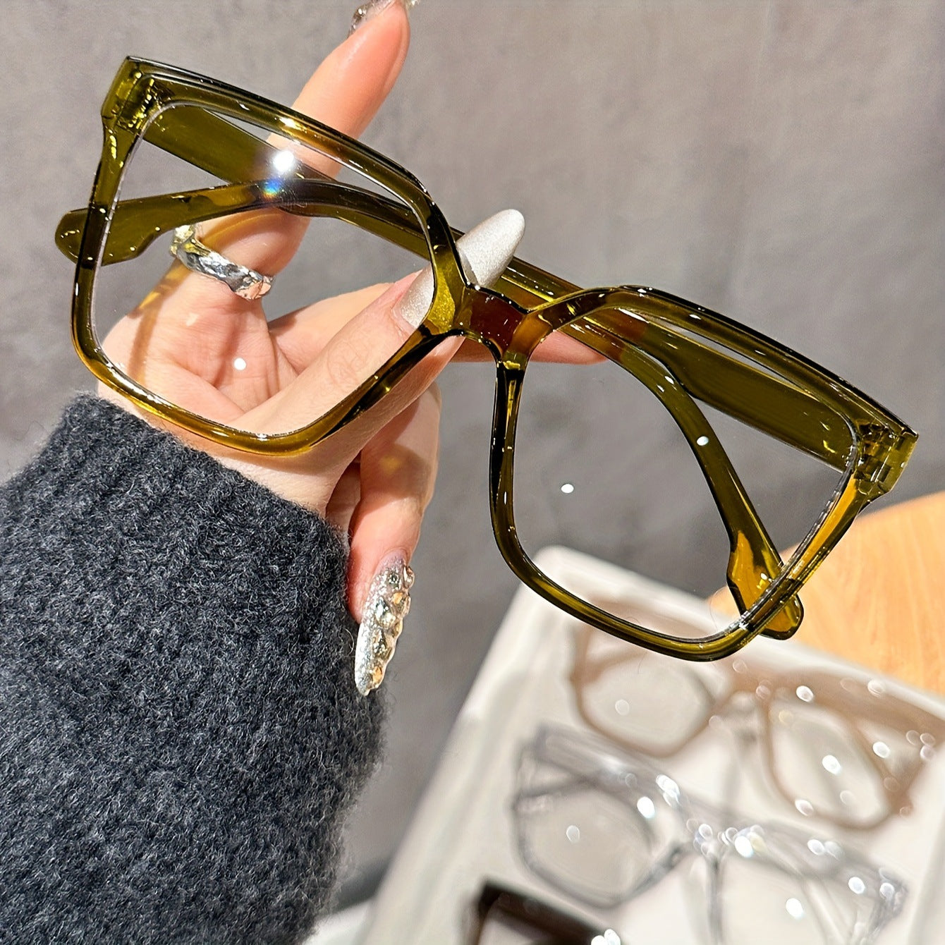 Square Up Your Style — Korean Trendy Square-Frame Glasses