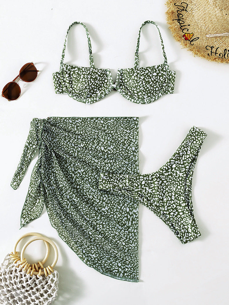 Petal Pushers — 3-Piece Floral Bikini & Beach Dress