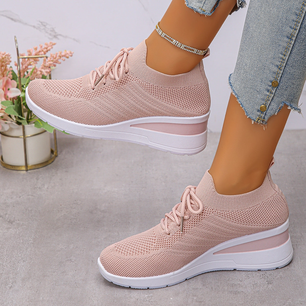 Knit Know-How — Multi-Colored Flyknit Slip-On Sneakers