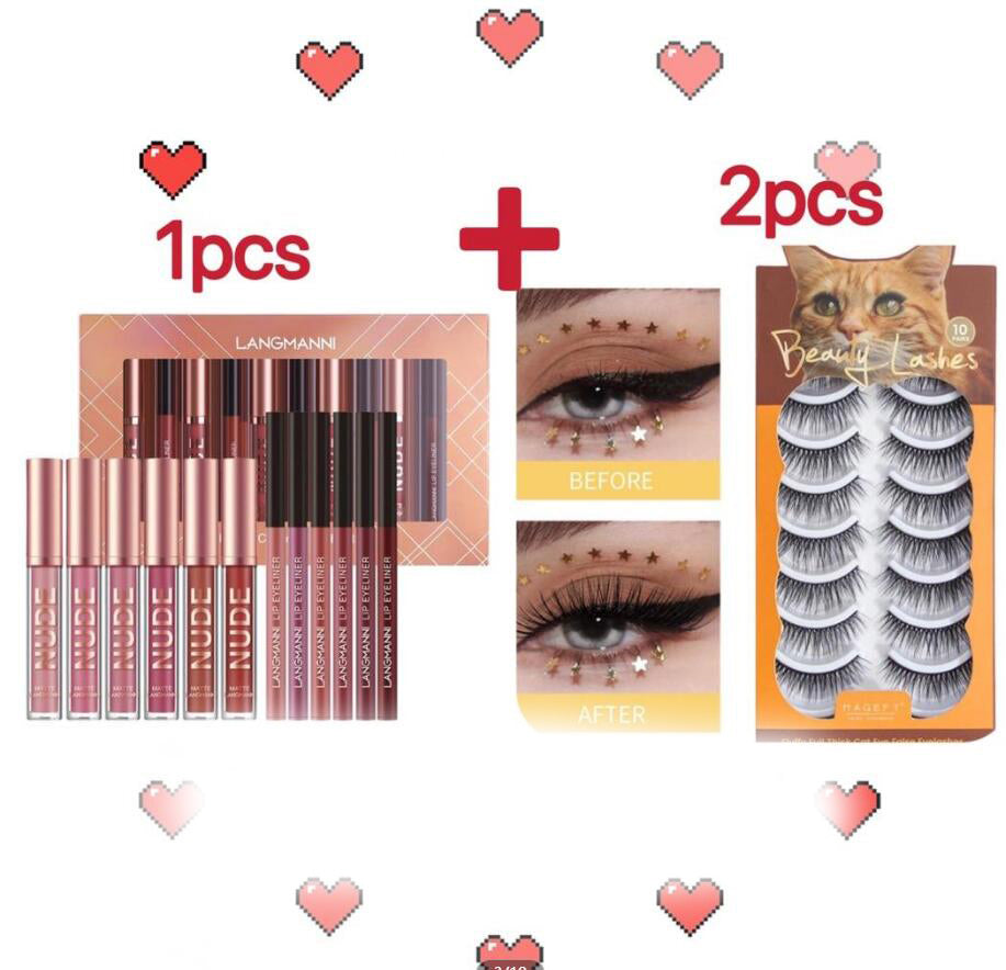 Pout Perfection — 12-piece Matte Lipstick & Lip Liner Set, Waterproof & Long-Lasting
