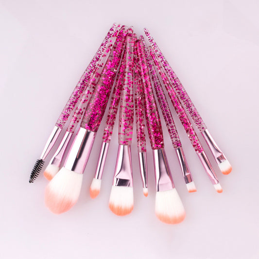 Handle The Powder With Care — 10pc Powder Filled Handle Makeup Brush Set