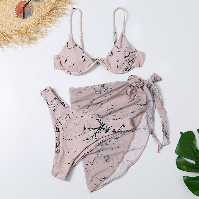 Spots On Point — 3-Piece Leopard Print Split Swimsuit