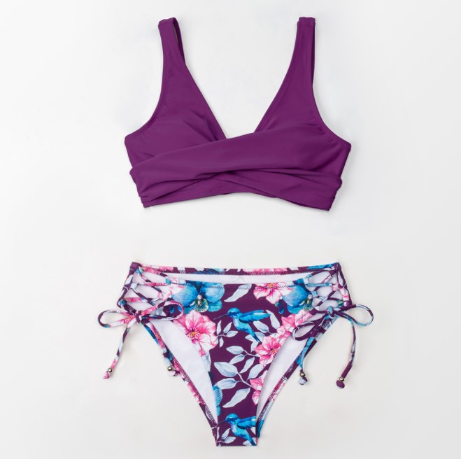 Pattern Play — Printed Triangle Top & Bottom Bikini