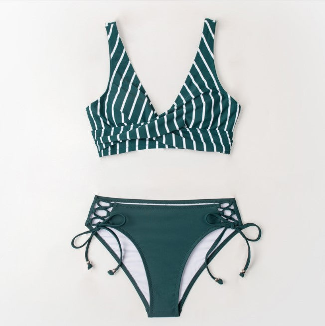 Pattern Play — Printed Triangle Top & Bottom Bikini
