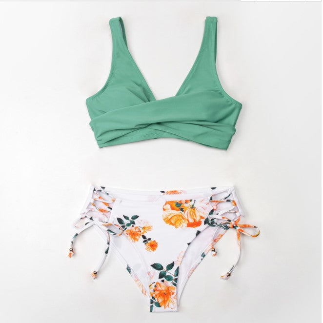 Pattern Play — Printed Triangle Top & Bottom Bikini