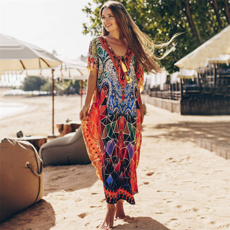 Cotton On — Printed Beach Cover-Up Summer Dress