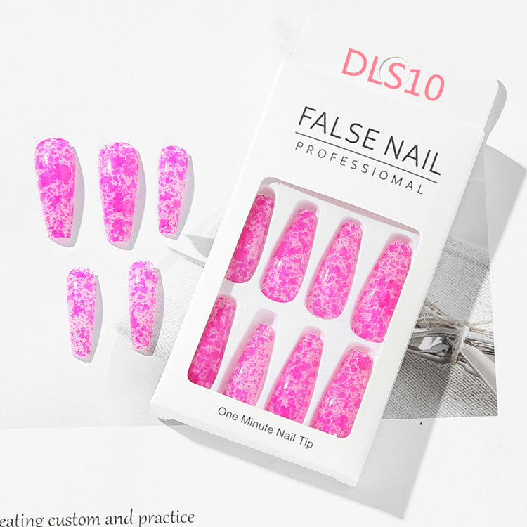 Marbleous! — Long Matte Marble European Fake Nails