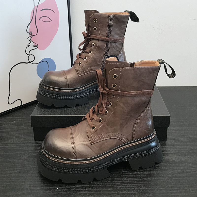 Ankle Authority — Chunky-heeled Ankle Boots with Side Zippers