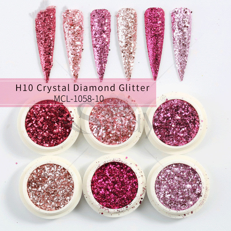Mermaid's Glow — Aurora Glitter Nail Powder Set