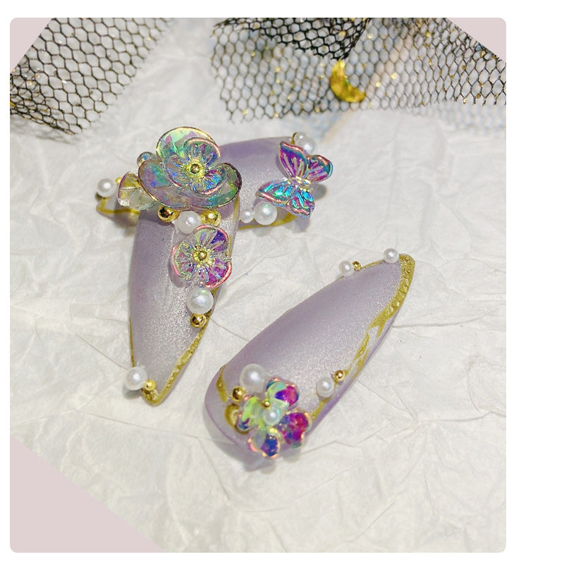 Bloom & Grow — Floral Butterfly Nail Art Stickers
