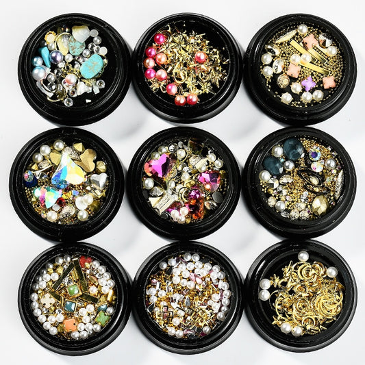 Celestial Sparkle — Star & Moon Copper Round Rivet Nail Drills