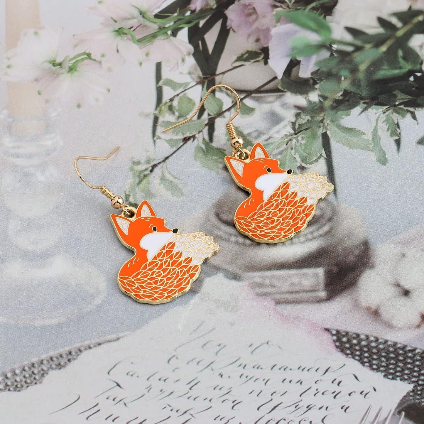 Foxy & Fabulous — Personalized Forest-Style Cartoon Fox Earrings
