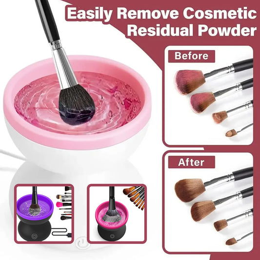 Brush Up Your Act — Automatic USB Makeup Brush Cleaner, Fits All Sizes
