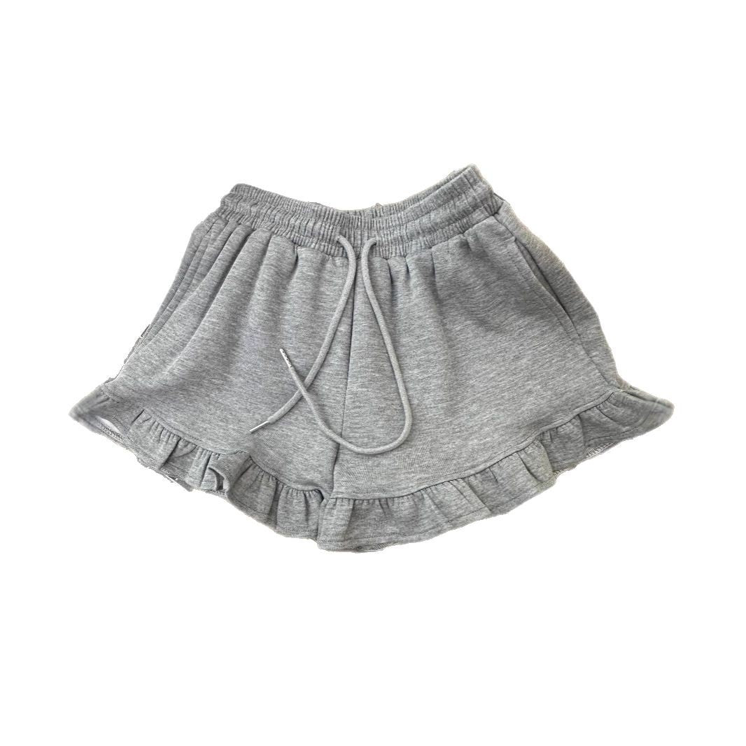Ruffle & Roll — Niche Sporty Casual Shorts with Ruffled Edge