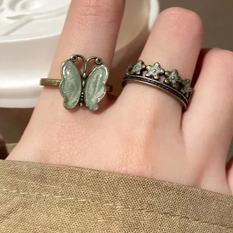 Butterfly Rhapsody — Unique Butterfly Flower Index Finger Ring