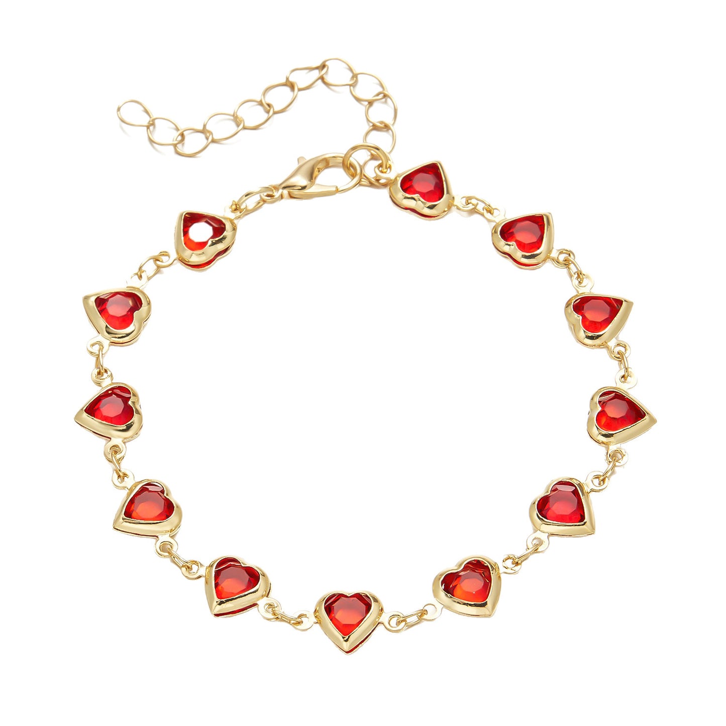 Heartfelt Sparkle — Red Diamond Niche Light Luxury Necklace